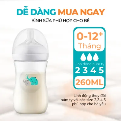[ HOẠ TIẾT ] Bình sữa Avent Natural hoạ tiết Mẫu mới 260ml chính hãng Avent