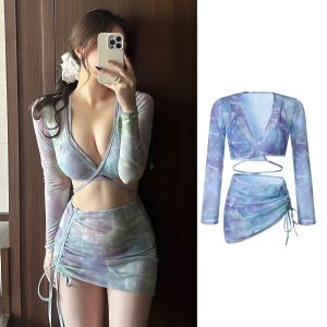 BIKINI OCEAN ชุดว่ายน้ำไปทะเล ชุดว่ายน้ำแนวเกาะอก ชุดว่ายน้ำเซ็ต 🌻 S-L | น้ำหนัก 38-58 กก.Y646