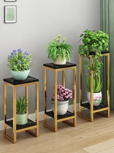 Flower pot stand display rack indoor outdoor garden plant Black Gold Modern stylish home decor Iron