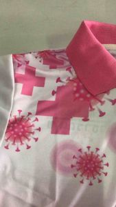 🚨พร้อมส่ง เสื้อสาธารณสุข ชมพู ผ้ากีฬา ระบบลอกเลียน 💊💗 สีสวยด้วย รูปแบบสะอาดเส้นแม่นๆ สวมใส่สบาย ระบายอากาศได้ดี 🌟 สิ่งที่คุณควรระวัง: ลอกเลียนแบบ สีชมพู ผ้ากีฬา