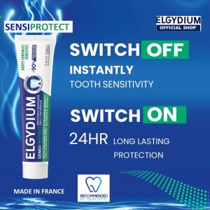Elgydium SENSIPROTECT Toothpaste 75ml ( Buy 1 Free 1 Travel size 7ml or Dental picks 6s)
