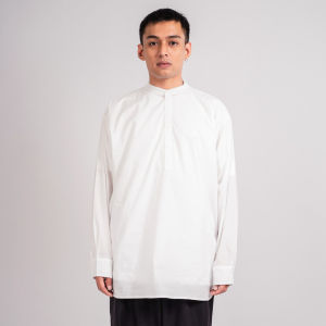 Noforty Project Kemeja Koko Oversize Long Sleeve Doja White