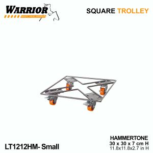 WARRIOR Square Heavy Duty Solid Metal Frame TROLLEY/DOOLEY 40mm Swivel Caster one wheel w/ Brake 2 Colors 100Kg Capacity for (Plants LPG and more) Indoor&Outdoor