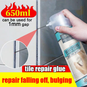 KOVEX Tiles Adhesive Glue Repair Tiles Grout Sealant 650ml Fast Bonding Prevent Falling Tile Repair Sealant With Repair Needle【COD】