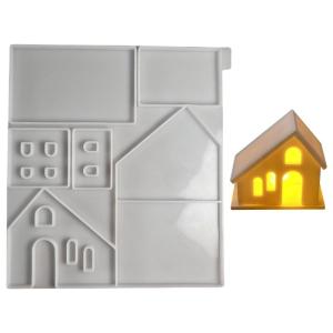 Multipurpose House Shape Keychain Sturdy Silicone Molds Portable Resin Set Accessory for Unique Making Set