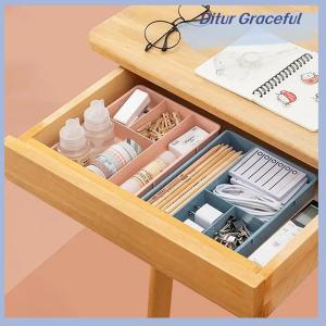 Ditur ถาดใส่ของแบบหลายเซลล์สำหรับจัดระเบียบลิ้นชักตั้งโต๊ะกล่องเก็บของอเนกประสงค์ภาชนะแบ่งช่องสำหรับบ้านสำนักงานบ้าน