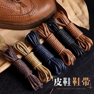 CATEGORY NONSENSE17SE6 Round Waxed Shoelaces Leather Replace Boot Laces High Quality Waterproof Boots Laces Strings Shoes Accessories