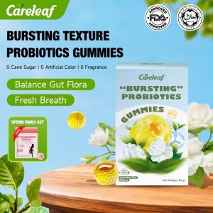 CareLeaf Halal Probiotic Gummies 18pcs Gut & Digestive Health Support Jasmine Flavor Juicy Gummies