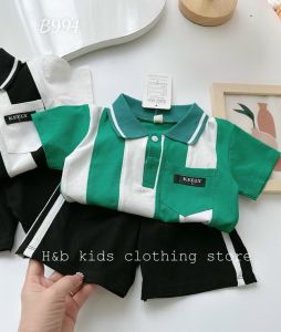 Đồ  Bộ cộc tay bé trai kiểu sơ mi chất vải cotton mềm co giản đi chơi đi học 10-20kg