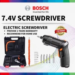 BOSCH Cordless Drill Mini Drill Battery 7.4V 47 Pieces Screw Set & Type-C Charging