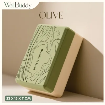 [New in Jul] WellBuddy บล็อกโยคะ แบบขัดมุม เนื้อแน่น Earth Tone Edition (Earthy Dual Yoga Block)