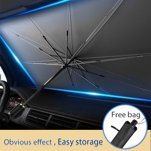 Universal Auto Sun Shade Umbrella Foldable Front and Rear Windshield Insulation Retractable Portable UV Protection
