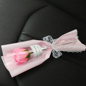 1Pcs Valentines Rose Bouquet Soap Flowers Valentines Day Gift Fake Rose Anniversary Wedding Artificial Decor