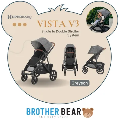 UPPABABY Vista V3 Single-to-Double Stroller System | BROTHER BEAR