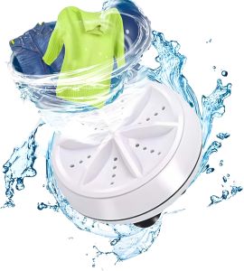 Portable Washing Machine Mini Ultrasonic Turbo Washer USB Powered for Socks Underwear Travel Home Apartment RV College