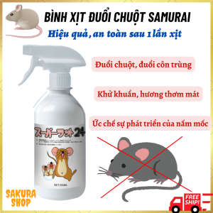 Chai xịt chống chuột đuổi chuột Samurai Care trên ô tô văn phòng gia đình