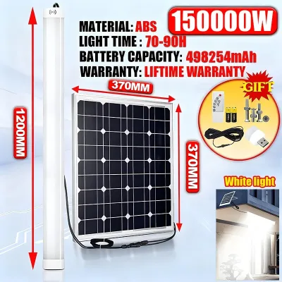 OOKAS Solar Tube Light Outdoor LED Remote Control Auto Sensor IP67 Waterproof High Brightness Solar Panel Solar Light solar lights with solar panel solar light outdoor waterproof ceiling light lights for ceiling