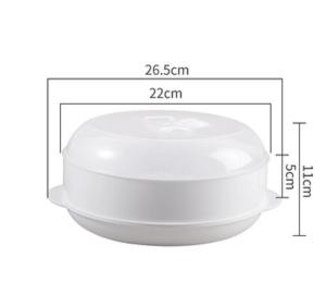 กล่องกล่องอุ่นอาหาร ในไมโครเวฟ กล่องอุ่นอาหาร ที่นึ่งอาหาร ชุดนึ่งอาหารในไมโครเวฟ มีฝาครอบ