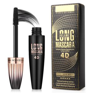 4D Silk Fiber Lash Mascara Waterproof Long Lasting Mascara Black Volume and Length Natural Exquisitely Full Lengthening Thickening Softer Fuller Lashes Amplify Smudge-Proof Eyelash Mascaras1 Pack