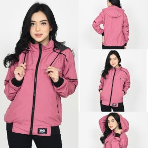 jaket Parka Wanita Premium REBEL ID/Jaket Taslan Hoodie-tosca