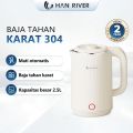 HAN RIVER Teko Listrik 2.5L Pemanas Air Electric Kettle Boiling Water. 