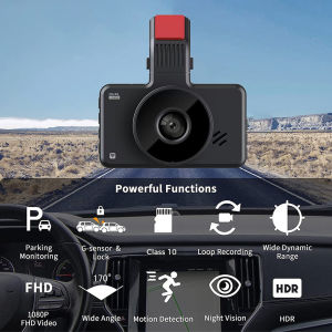 DVR รถยนต์ EKLEVA กล้องติดแผงหน้าปัดระบบ Wifi 1080P รูปแบบ Dual 24ชั่วโมง สร้างสรรค์สำหรับวีดีโอ 2 ช่องสัญญาณ เพื่อการดึงวิดีโอจริงๆ