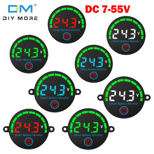 Diymore DC 7-55V Thông tư Điện áp đèn báo LED/phí màn hình với Power-off Bộ nhớ chức năng phổ quát cho axit pin/Pin Lithium