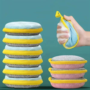 COD Double Side Dishwashing Sponge Pan Pot Dish Wash Sponges Household Cleaning Tools Kitchen Table