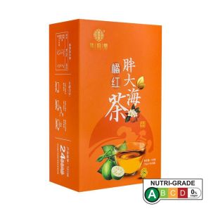 120g High Quality Fat Sea Orange Black Tea Individual Pack 胖大海橘红茶