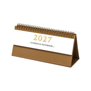 GIORGIONE Sáng tạo Lịch để bàn năm 2027 Di động Giấy dày Lịch lật để bàn Thân thiện với môi trường Đóng gáy xoắn ốc Công cụ lập danh sách kiểm tra Vật tư văn phòng phẩm trường học