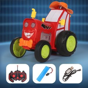 RC Jumping Car Toy Unique Dance Remote Control stunt Car Light Music Swing Rolling Electric Toy Car Children Gift