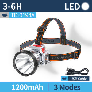 Smiling Shark TD0194 LED Headlight 3Mode Induction Work Light Type-c Rechargeable Fishing Head Lamp Waterproof Outdoor Camping Fishing Lighting