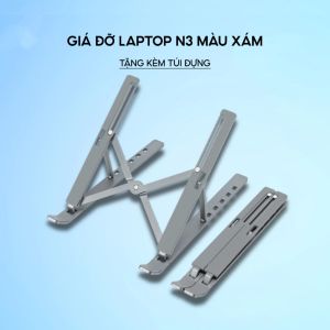 Giá Đỡ Laptop Hợp Kim Nhôm SMTech Đế Tản Nhiệt Laptop Có Thể Gấp Gọn Điều Chỉnh Độ Cao