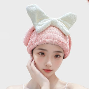 Khăn Mũ Quấn Đầu Đính Nớ Giúp Làm Khô Tóc Nhanh Chóng Siêu Thấm Hút RQN2429 - REQUANE