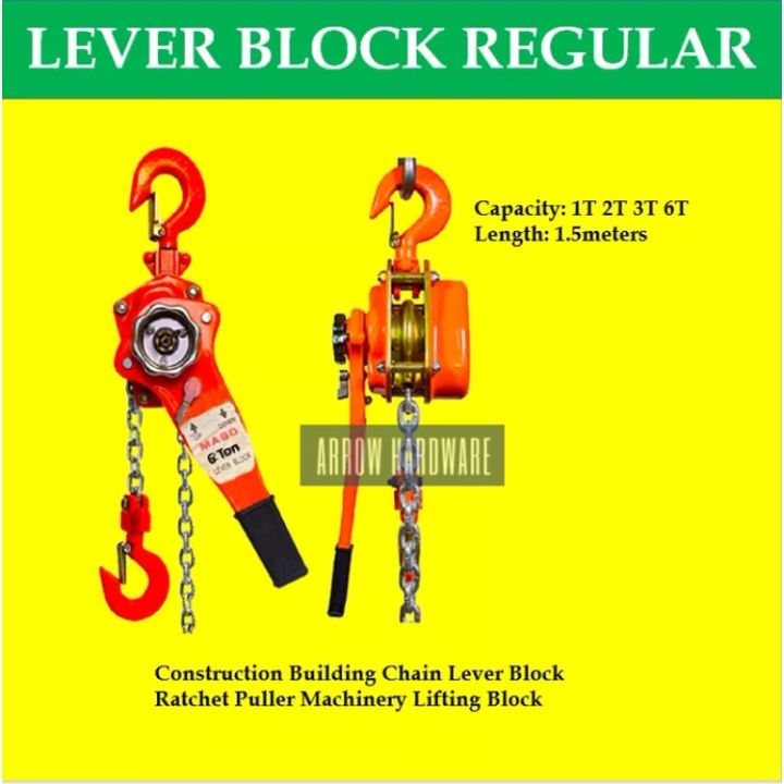 1T 2T CHAIN BLOCK LEVER BLOCK RATCHET PULLER LEVER CHAIN HOIST MANUAL ...