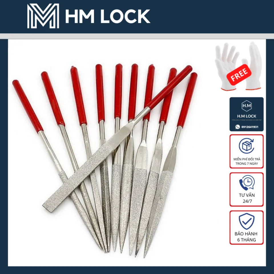 DŨA HỢP KIM 5x180mm ÁNH KIM CƯƠNG CAO CẤP DŨA TAM GIÁC, TRÒN