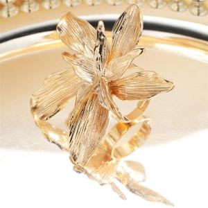 Hmeme แหวนดอกไม้วินเทจขนาดใหญ่สำหรับผู้หญิงแหวนนิ้วพังค์โลหะแบบไม่สม่ำเสมอของขวัญสำหรับงานปาร์ตี้