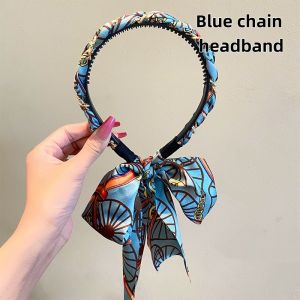 1pcs Woman Girls Retro Ribbon Hairband Pearl Bezel Headband Hair Accessories Hair hoop