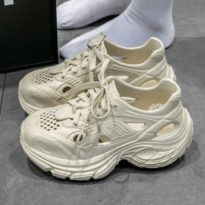 [Free Shipping] 2025 Summer New WomenS Outdoor Fashion Casual Beach Shoes Non-Slip Height-Increasing EVA Soft Sole Round-Toe Clogs