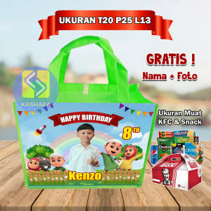 (85 PCS KFC) Tas Ultah Anak Muat KFC Tas Ultah Murah Muat KFC Tas Ulang Tahun Anak Free Nama Dan Foto Tas Ultah Murah Free Desain Karakter Bebas Tas Snack Ulang Tahun Tas Souvenir Ultah Tas Berkat Tas Aqiqah Tas Mengenang Tas Khajatan Tas Khitan