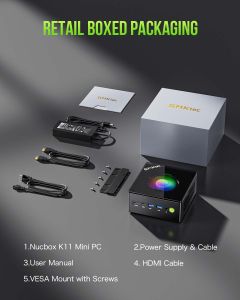 GMKtec K11 MINI PC AMD Ryzen 9 8945HS Radeon 780M 2*DDR5 5600MHz PCIe4.0 M.2*2 Oculink USB4 2.5G LAN Four Screen Display