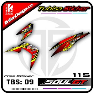 Sticker Striping Variasi Soul GT - Stiker Striping Variasi Motor Soul GT. TBS.09