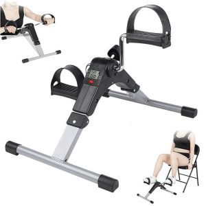 DECORATE X LCD Display Mini Exercise Bicycle Thin Legs Portable Exercise Bike High Quality Foldable Fitness Stepper Home Fitness