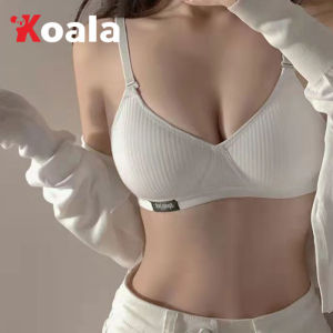 KOALA เสื้อชั้นใน บราชั้นใน ผ้าฝ้าย แบบบาง ไม่มีโครงเหล็ก สําหรับผู้หญิง คัพAB