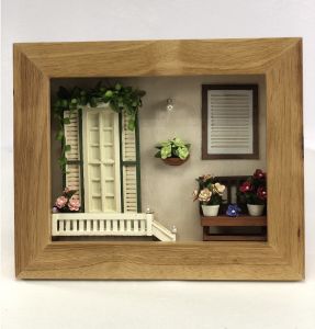 ของแต่งบ้านสไตล์วินเทจ ของแต่งผนังห้อง  miniature shadow box frame