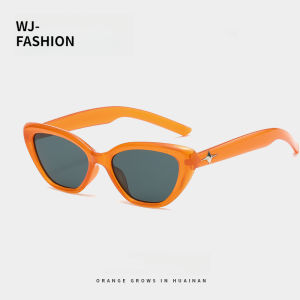 【WJ】Vintage Cat Eye Sunglasses for Women Retro Black Trendy Eyewear Slim Frame