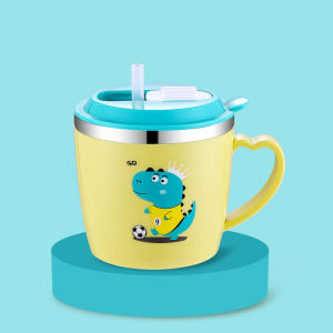 MUG GELAS ANAK KARAKTER SEDOTAN SPORT EDITION STAINLESS STEEL 304 / MUG LUCU / STRAW MUG / CHILDREN’S LEAK-PROOF CUPS / CHILDREN’S STRAW CUP