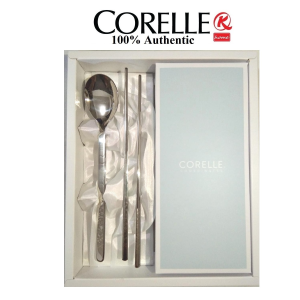 CORELLE Coordinates Spoon & Chopsticks / Teaspoon & Tea Fork 14 Piece Set Herb
