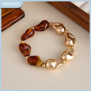 【SHANGZE4】 Đơn Giản Baroque Không Thường Xuyên Nhựa Vòng Đeo Tay Bohemian Đầy Màu Sắc Hạt Vòng Đeo Tay Nối Bangle Hàng Ngày Quyến Rũ Đồ Trang Sức Phụ Kiện Quà Tặng