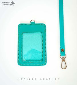 Name Tag ID Card Kulit Holder Lanyard Name Tag ID Card Kulit 2 slot belakang